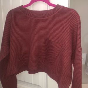 Cropped long sleeve shirt